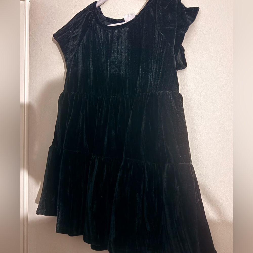 Black Velvet Toddler Dress